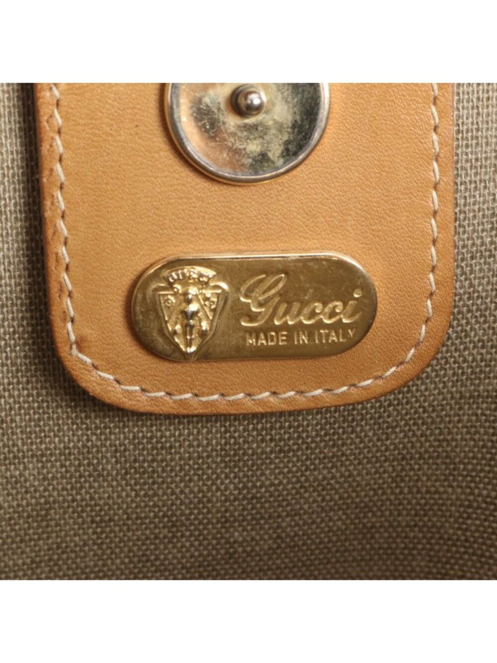 Gucci Vintage Micro GG Leather Tote Shoulder Hand Beige - Picture 10 of 13